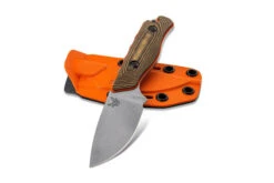 Benchmade Hidden Canyon Hunter Fixed Knife Richlite + Orange G10 Handle Plain Edge 15017-1