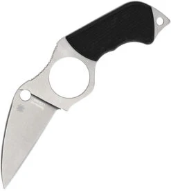 Spyderco Swick 5 Large Fixed Knife Black G10 Handle Plain LC200N Blade FB14P5
