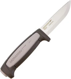 Mora Knives Robust Fixed Blade Knife Black & Gray Handle Plain Edge 12249