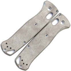 Flytanium Gray Stonewash Titanium Scales For Benchmade Bugout FLY374