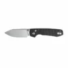 WMK Exclusive Vosteed Raccoon Button Lock Pocket Knife Black Micarta Frag Pattern Handle 14C28N Plain Edge RC3SVM13