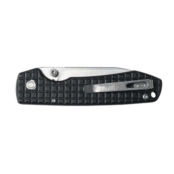 WMK Exclusive Vosteed Raccoon Button Lock Pocket Knife Black Micarta Frag Pattern Handle 14C28N Plain Edge RC3SVM13 - Image 7
