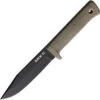 Cold Steel SRK Compact Fixed Blade Knife Desert Earth Kray-Ex Handle Plain Black Blade 49LCKDDEBK