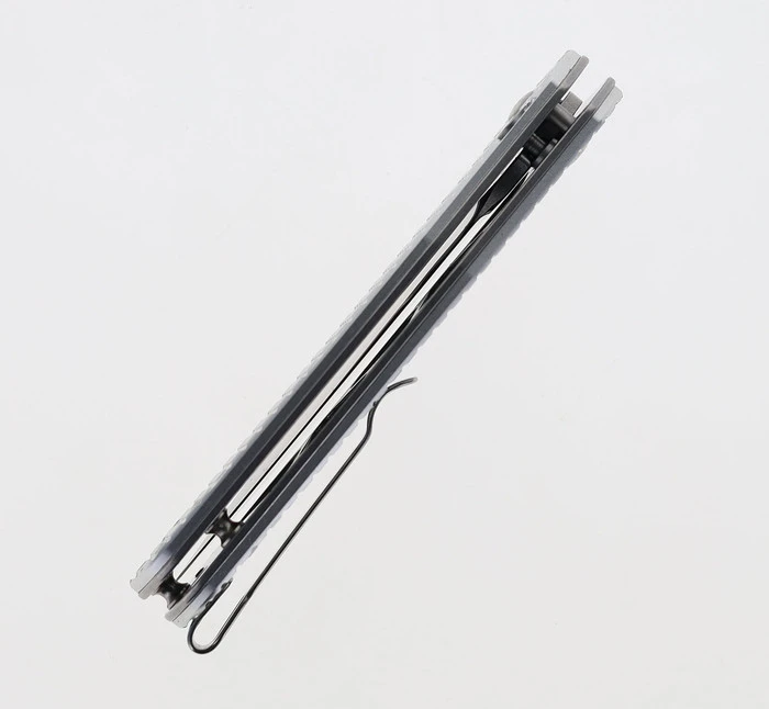 (Arriving In Oct) WMK Exclusive CJRB Pyrite Frag Pattern Button Lock Pocket Knife Aluminum Handle AR-RPM9 Wharncliffe Plain Edge Stonewash Finish J1925A-AL - Image 5