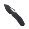 Kubey Ceyx Flipper Folding Knife Black G10 Handle D2 Tanto Point Plain Black Blade KU335D