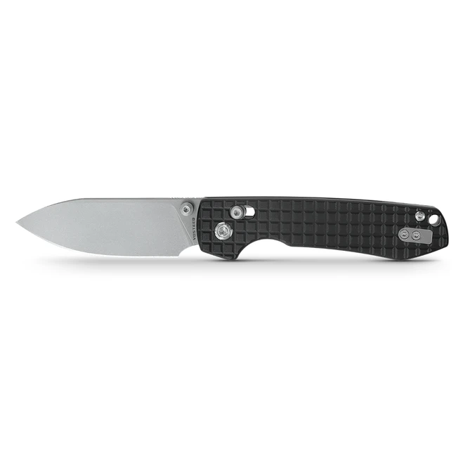 WMK Exclusive Vosteed Raccoon Crossbar Lock Folding Knife Black Aluminum Frag Handle 14C28N RCCWA3