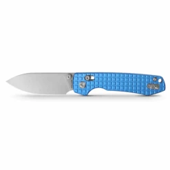 WMK Exclusive Vosteed Raccoon Crossbar Lock Folding Knife Blue Aluminum Frag Handle 14C28N RCCWA4