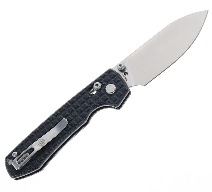 WMK Exclusive Vosteed Raccoon Crossbar Lock Folding Knife Black Micarta Frag Handle 14C28N Plain Edge Satin Finish RCCWM1 - Image 2