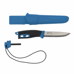 Mora Companion Spark Fixed Blade Knife Blue TPE Handle Plain Edge M13572